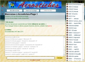 jeu en ligne acrostiches