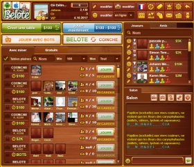 jeu virtuel belote & coinche en ligne